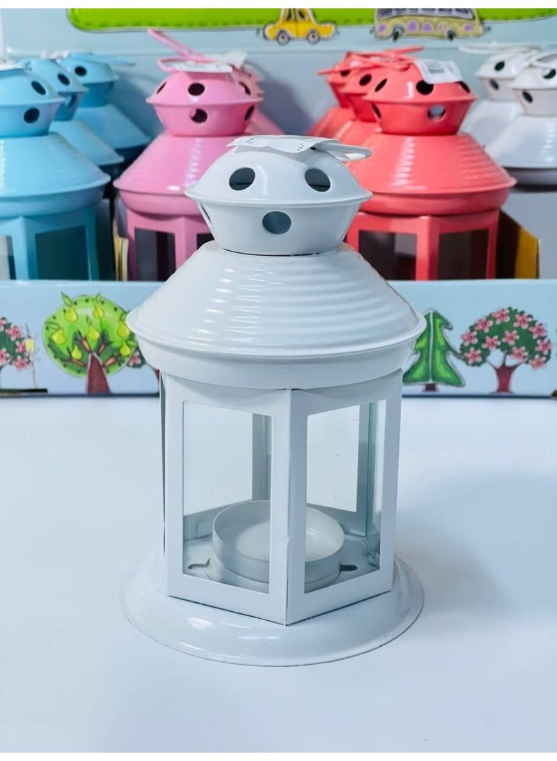 Metal Ramadan lantern. The lantern is made of metal and glass and has a place for a candle. The lantern comes in different colors. Size: 15 cm - Image 2